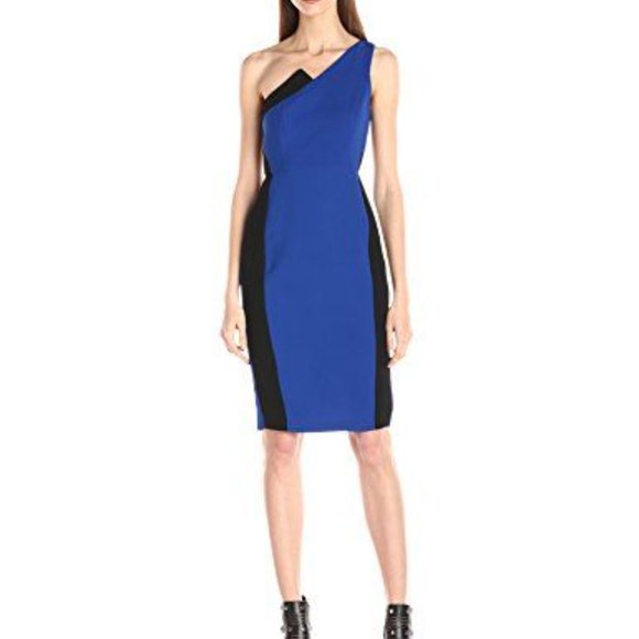 NWT Blue Color block Dress Size 6 - Picture 1 of 6